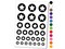 Star in Circle Temporary Tattoo Water Resistant Fake Body Art Set Collection